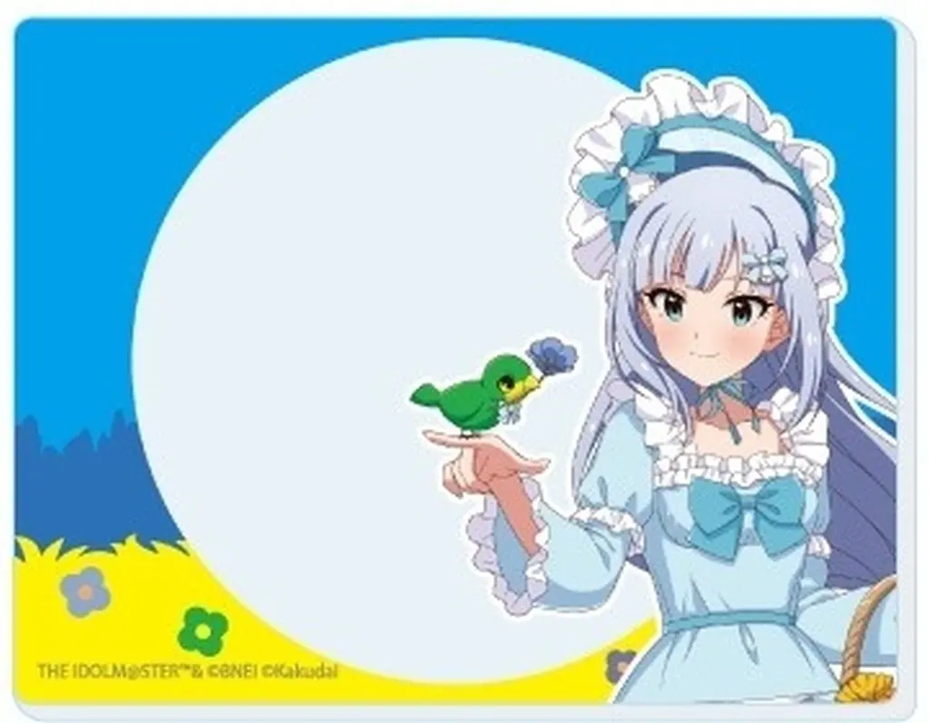白石紬×ピッピ(背景ラムネ) 「アイドルマスター ミリオンライブ!×クッピーラムネ eeo POP-UP STORE アクリルカード 01.描き下ろしイラスト」