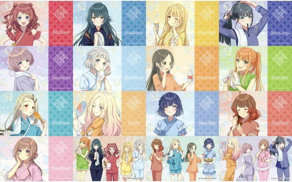 全16種セット 「学園アイドルマスター×極楽湯・RAKU SPA ようこそ極楽湯 ～氷煌の湯園地～ トレーディングコレクションカード」