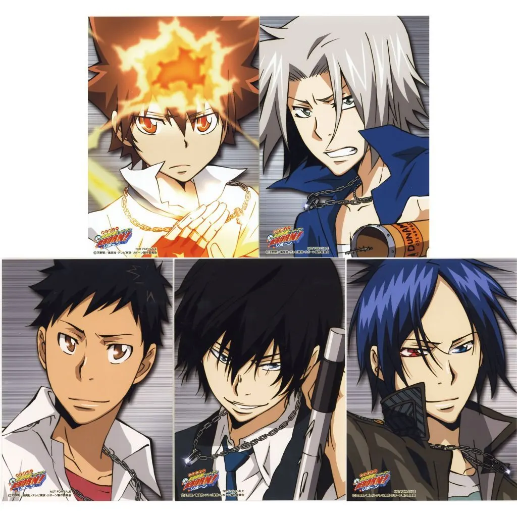 沢田＆獄寺＆山本＆雲雀＆六道 ブロマイド5枚セット 「家庭教師ヒットマンREBORN!」 エンスカイ 春のREBORN!キャンペーン 当選品