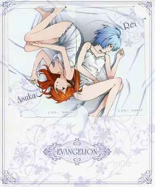 (2枚組) 綾波レイ/惣流・アスカ・ラングレー「新世紀エヴァンゲリオン [台紙付き]」