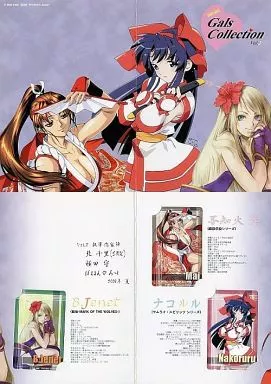 (3枚組) 不知火舞/B.ジェニー/ナコルル「餓狼伝説/餓狼 MARK OF THE WOLVES/サムライスピリッツ [台紙付き]」 SNK ガールズコレクション Vol.2(台紙不備)