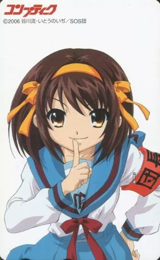 アニメ・漫画系テレホンカード　涼宮ハルヒ「涼宮ハルヒの憂鬱/池田晶子」 コンプティーク 抽プレ