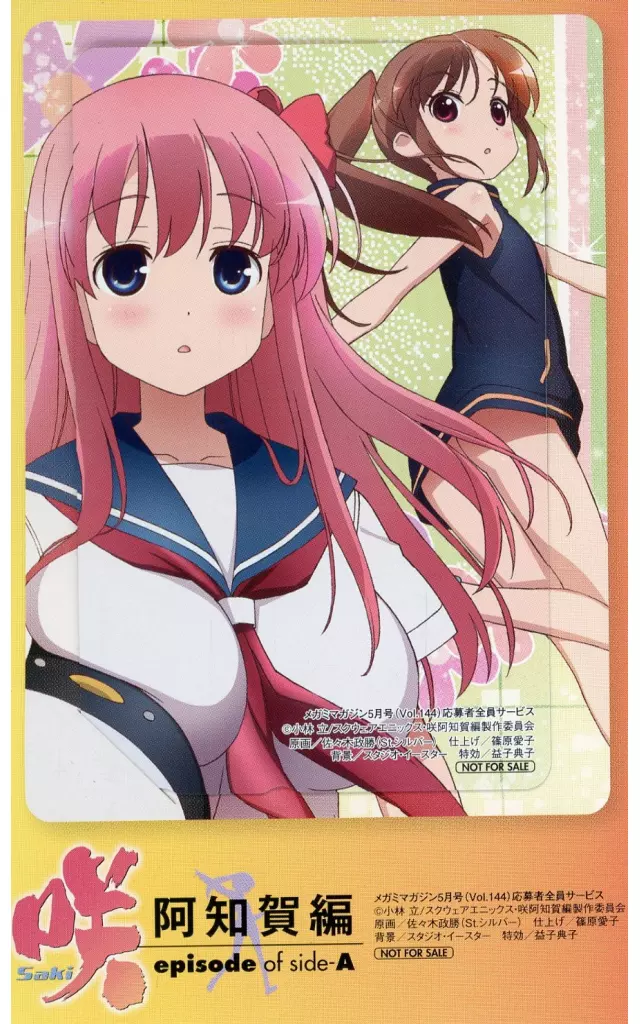 原村和/高鴨穏乃「咲-Saki- 阿知賀編 episode of side-A/佐々木政勝 [台紙付き]」 メガミマガジン 2012年5月号(vol.144) 全プレ