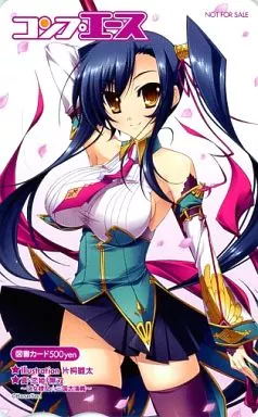 ゲーム・PC系金券　関羽「図書カード500円 真・恋姫†無双 -乙女繚乱☆三国志演義-」 月刊コンプエース 2010年7月号 抽プレ