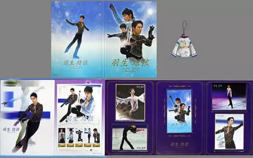 スポ－ツ系金券　(※ホルダーキズ有り)「84円切手5枚組 羽生結弦 [ホルダー/ポストカード/チャーム/他付き]」 日本郵便