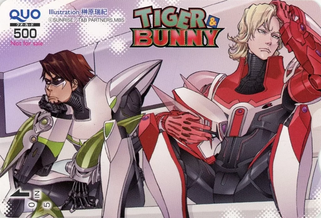 アニメ・漫画系金券　(※表面スレ有り)バーナビー・ブルックスJr/鏑木・T・虎徹「クオカード500 TIGER＆BUNNY/榊原瑞紀」 ニュータイプエースVol.15 抽プレ
