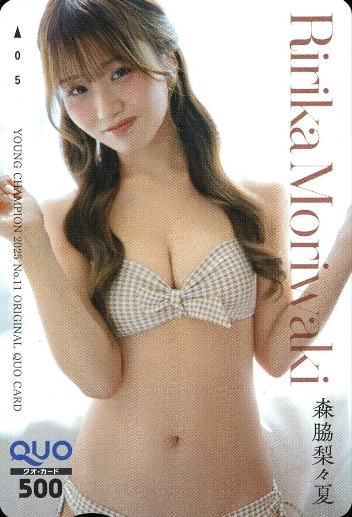 駿河屋 -<中古>「クオカード500 森脇梨々夏(チェックVer.)」 ヤング