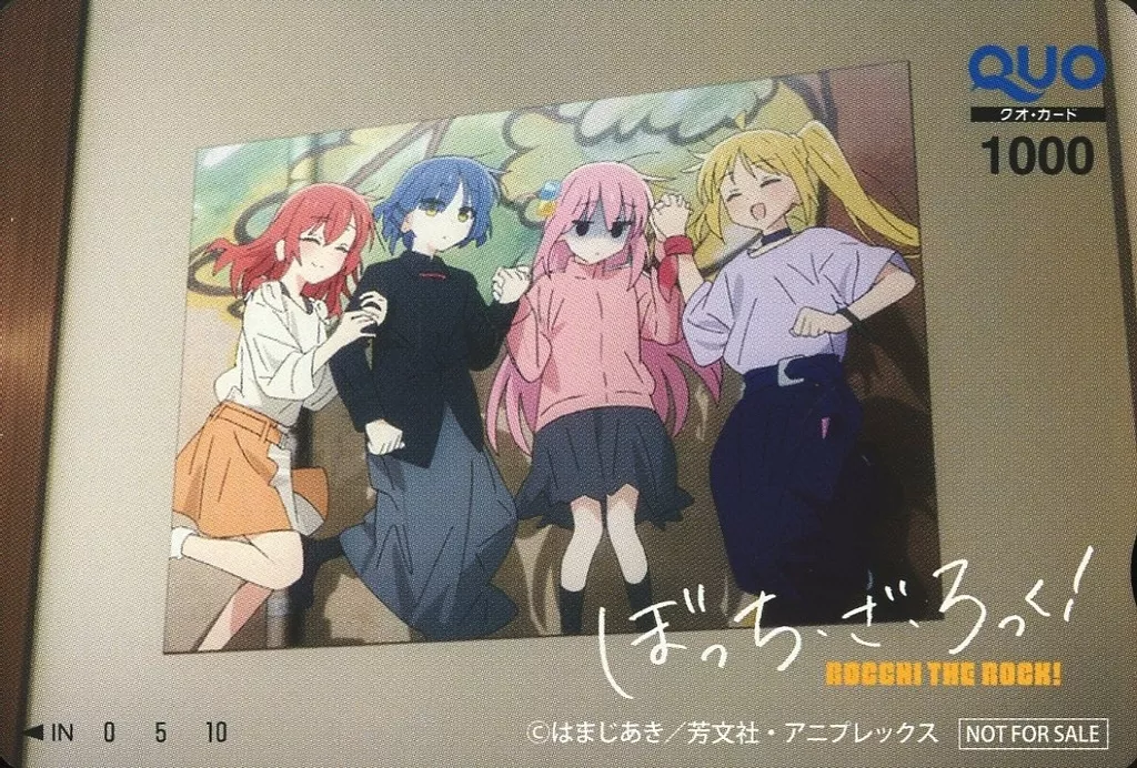 後藤ひとり/山田リョウ/伊地知虹夏/計4名「クオカード1000 ぼっち・ざ・ろっく!」 ローソン キャンペーン 抽プレ