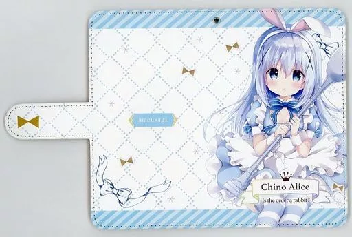 ご注文はうさぎですか？　チノ　スマホケース　あめうさぎ 駿河屋 -<中古>【ご注文はうさぎですか?】手帳型スマホケース チノ(飴