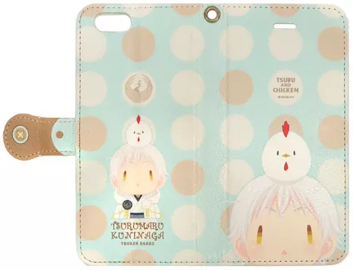 [破損品]【刀剣乱舞】手帳型スマホケース  iPhone6/6s 鶴丸国永(花) HARU COMIC CITY 22/花缶