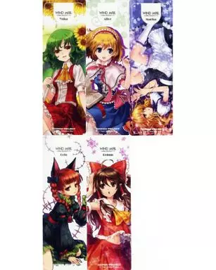 【東方Project】東方クリアしおり5枚セット 霊夢&幽香&アリス&魔理沙&燐(An2A) C75/WIND MAIL