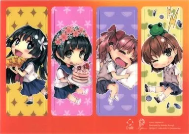 【とある科学の超電磁砲】ブックマーカー 御坂美琴&白井黒子&初春飾利&佐天涙子(黒谷忍) C84/Cradle&Puffsleeve