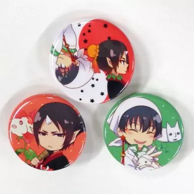 駿河屋 -<中古>【鬼灯の冷徹】缶バッジ3個セット 鬼灯＆白澤(捺