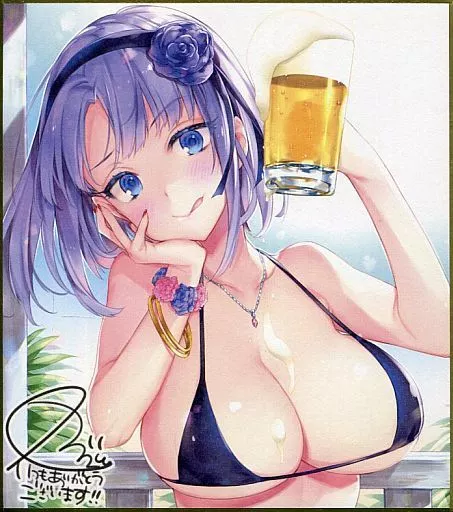 【だがしかし】ミニ色紙 枝垂ほたる(カグユヅ) C89新刊購入特典/いちごぱんつ&とらのあな