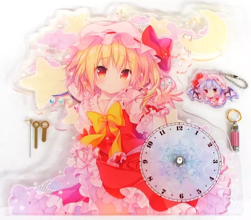 同人アクセサリー・小物系　[フレグランスボトル・チャーム付き]【東方】アクリルデスクトップクロック フランドール・スカーレット(konomi) 第13回博麗神社例大祭/きのこのみ