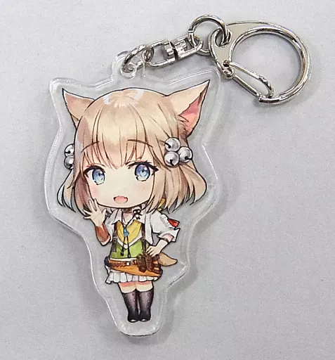【FF】アクリルキーホルダー 子ミコッテ 茶 (ももこ) C94/さしみねこ屋