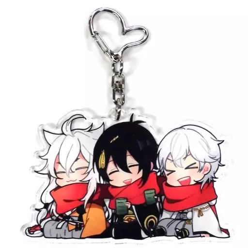【刀剣乱舞】リバーシブルアクリルキーホルダー 小狐丸＆三日月宗近＆鶴丸国永＆(片瀬若) HARU COMIC CITY 24/幸漫