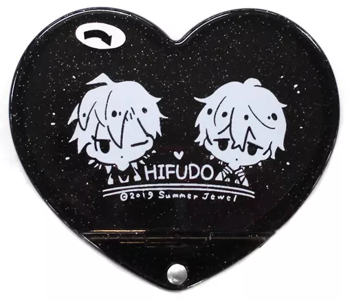 【ヒプノシスマイク】ハート型ラメ入りスライドミラー 伊弉冉一二三＆観音坂独歩(夏のティー＆ヤチャ) 超Crazy Lyric Battle 2019/Summer dogday＆jewel delta