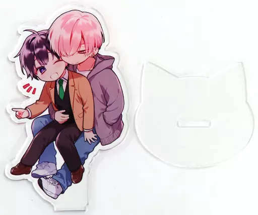 【オリジナル】あやなずアクリルスタンド 玖珂綺史＆麻比奈なずく(鳥葉ゆうじ) 2022.4/NIBIKAGO