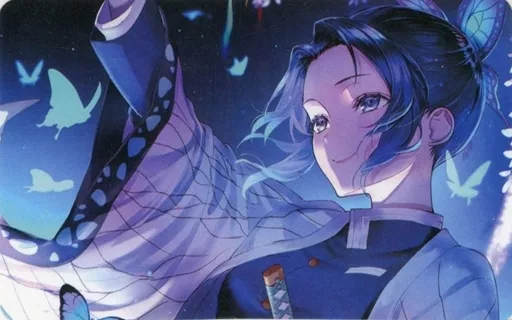 【鬼滅の刃】ICステッカー 胡蝶しのぶ 横ver(コマ) /FourSeasons
