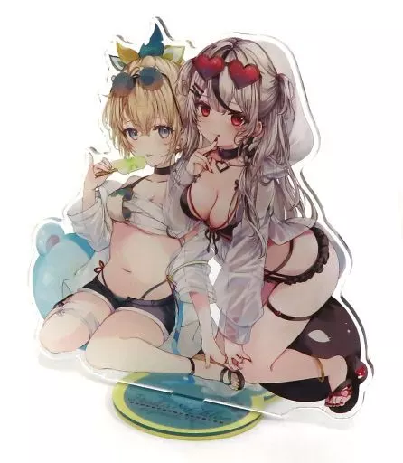 【バーチャルYoutuber】アクリルスタンド 水着ver 風真いろは＆沙花叉クロヱ(氷菜) C102/どんぐりねこ
