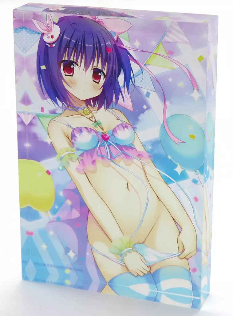 [破損品]【めろんちゃん】アクリルキューブ 成年版 ブラックれもん(たのますずめ) /メロンブックス