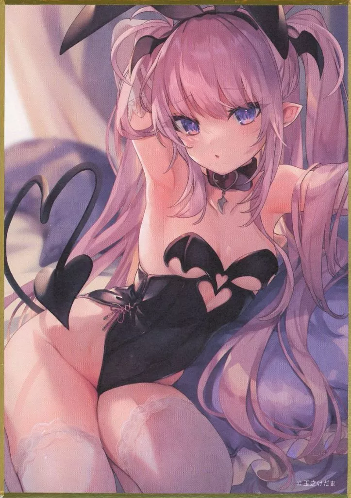 【オリジナル】ミニ色紙 A 絵柄C(玉之けだま) 玉之けだま展2023/毛玉牛乳＆とらのあな