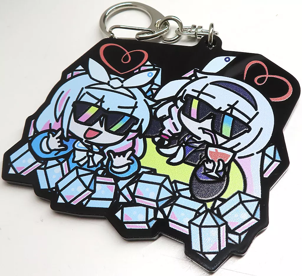 【ブルーアーカイブ】アクリルキーホルダー アロナ&プラナ(ねたろぅ&咲宮まふ) C105/製紙工場&こころにあほ毛
