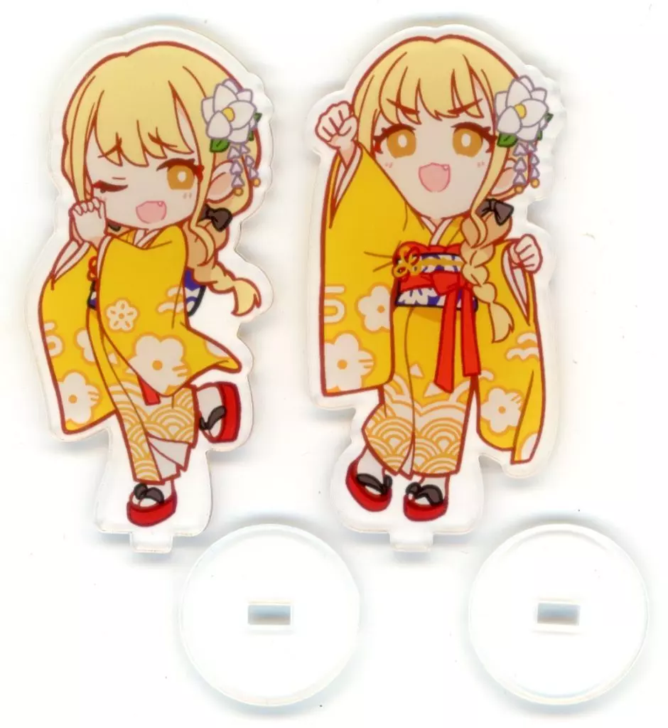 【アイドルマスター】ミニアクリルスタンド2体組セット 晴れ着ver 藤田ことね(ものべ) C105/シルクスカーフ