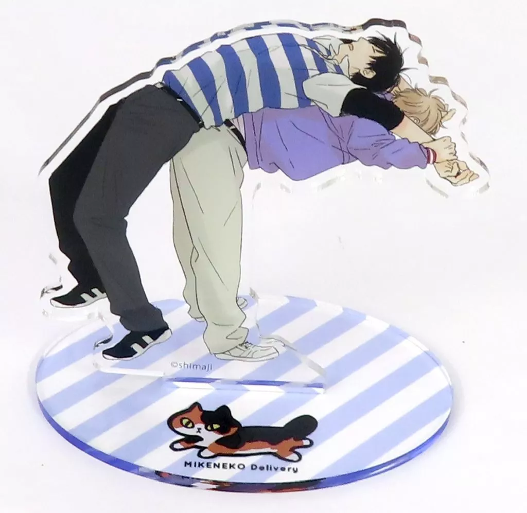 【みだらな猫は爪を隠す】みだ猫アクリルフィギュアスタンド 08 ストレッチB 天野陸&三池悠一(嶋二) /Shimaji
