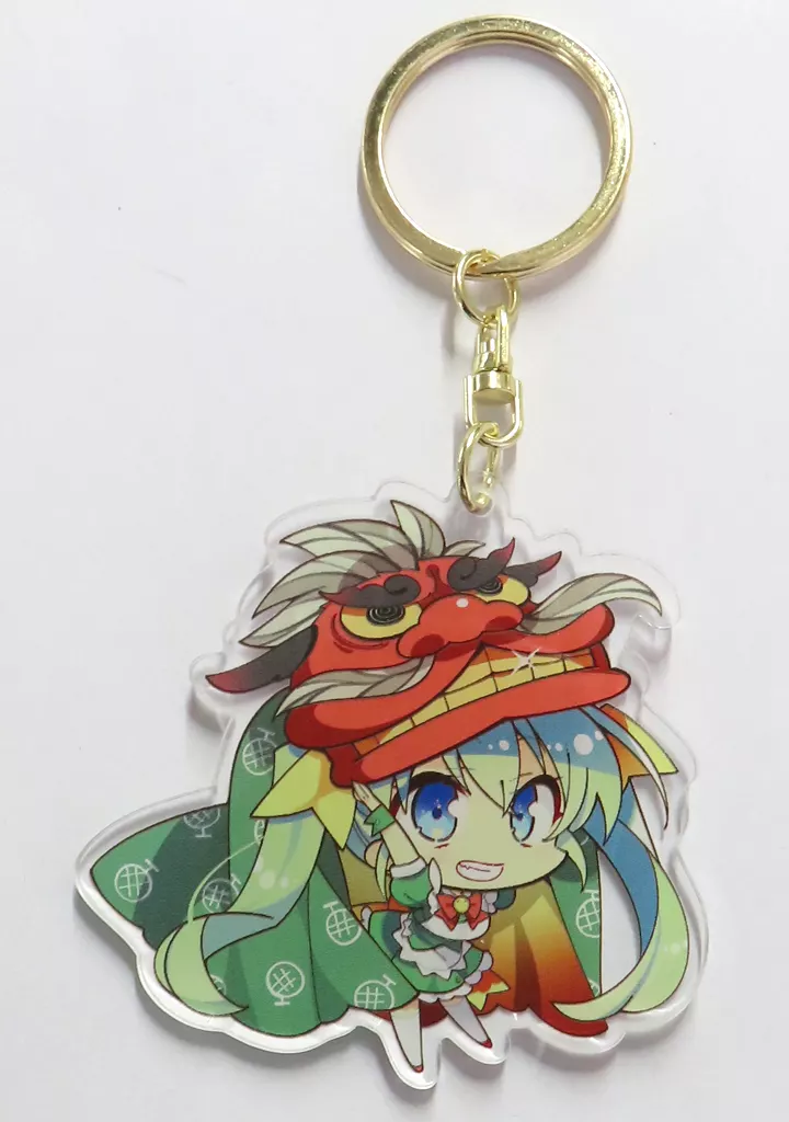 【めろんちゃん】アクリルキーホルダー 獅子舞ver めろんちゃん(こもわた遙華) メロブやけくそ還元温泉/メロンブックス
