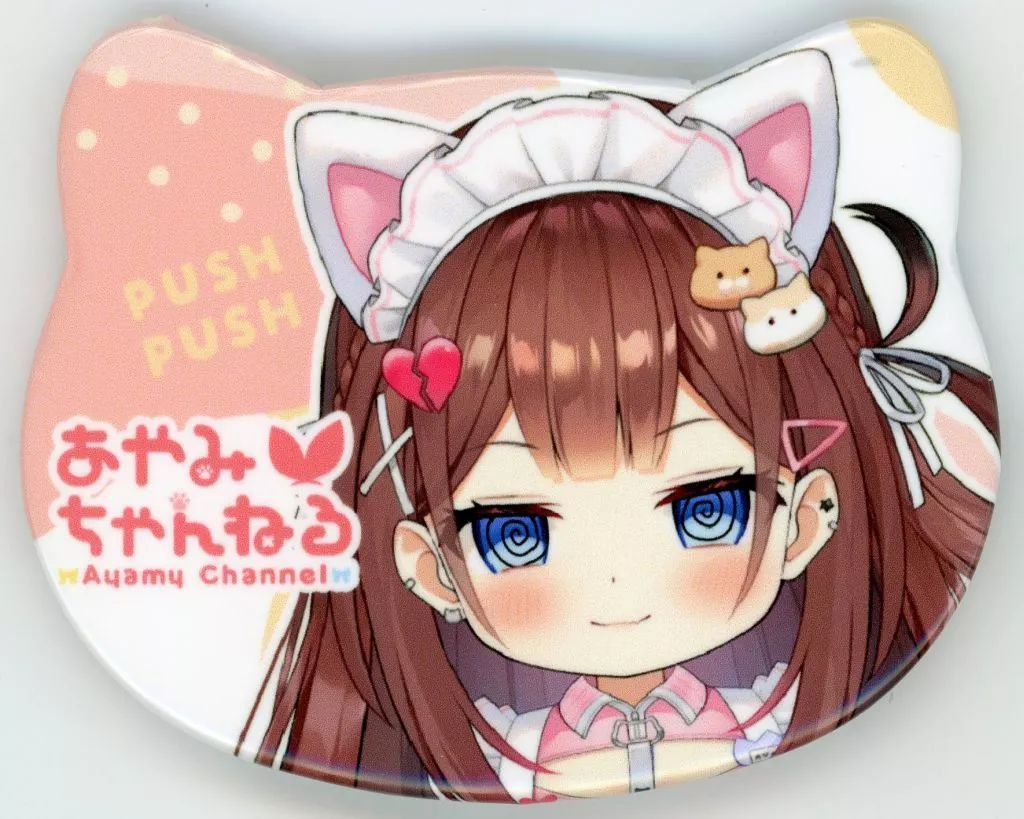 【バーチャルYoutuber】新衣装ねこ缶バッジ(あやみ) あやみV4周年記念/ハチゴ