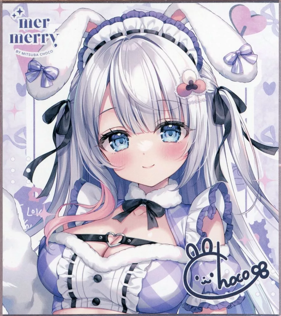 【オリジナル】トレーディングミニ色紙 Vちょこ(三つ葉ちょこ) C106/メルメリー