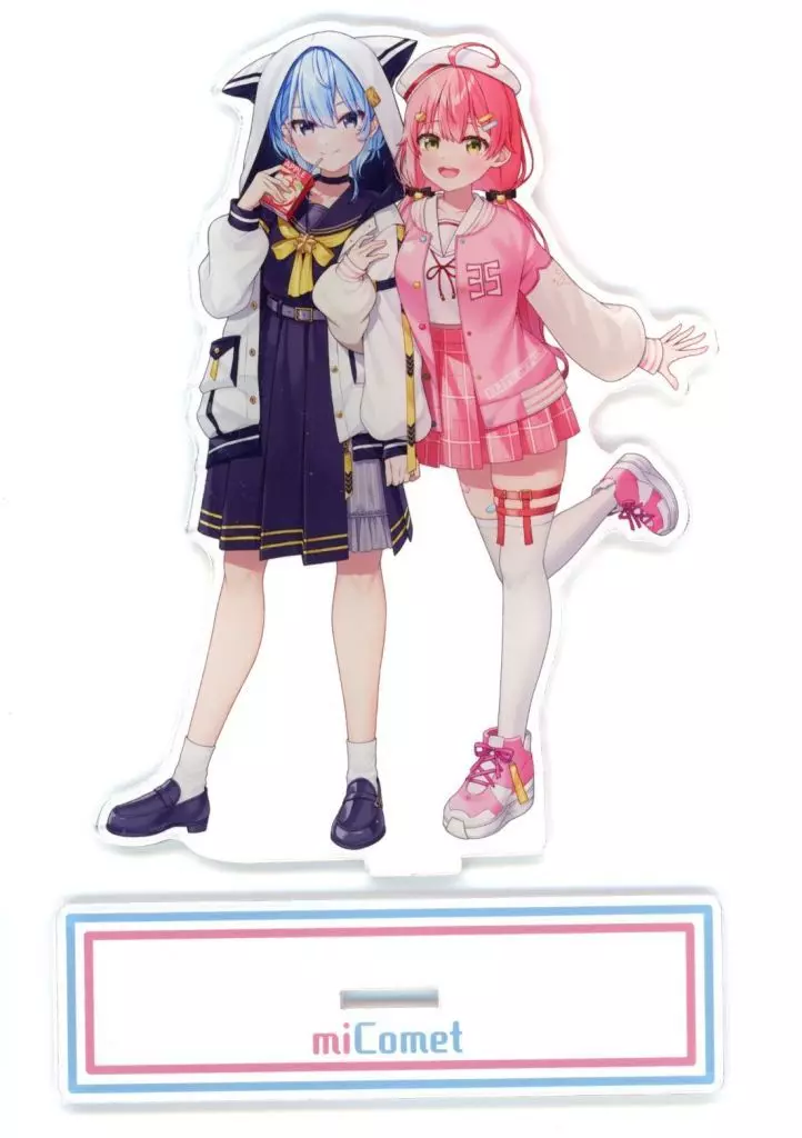 【バーチャルYouTuber】miComet制服アクリルスタンド さくらみこ＆星街すいせい(ともず) 2023.6/Cookie cancan