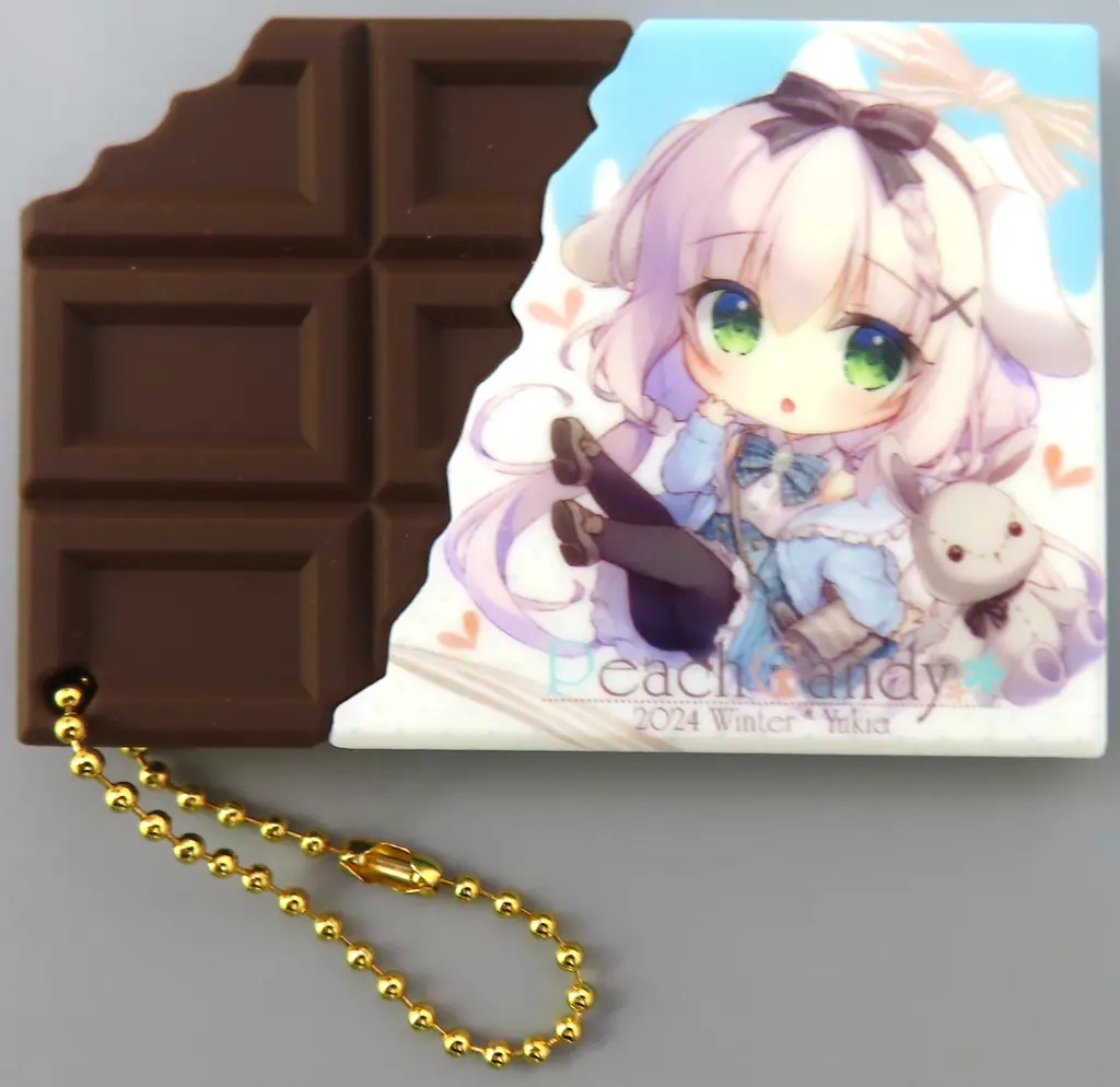 【オリジナル】板チョコラバーキーホルダー(ゆき恵) C105/PeachCandy