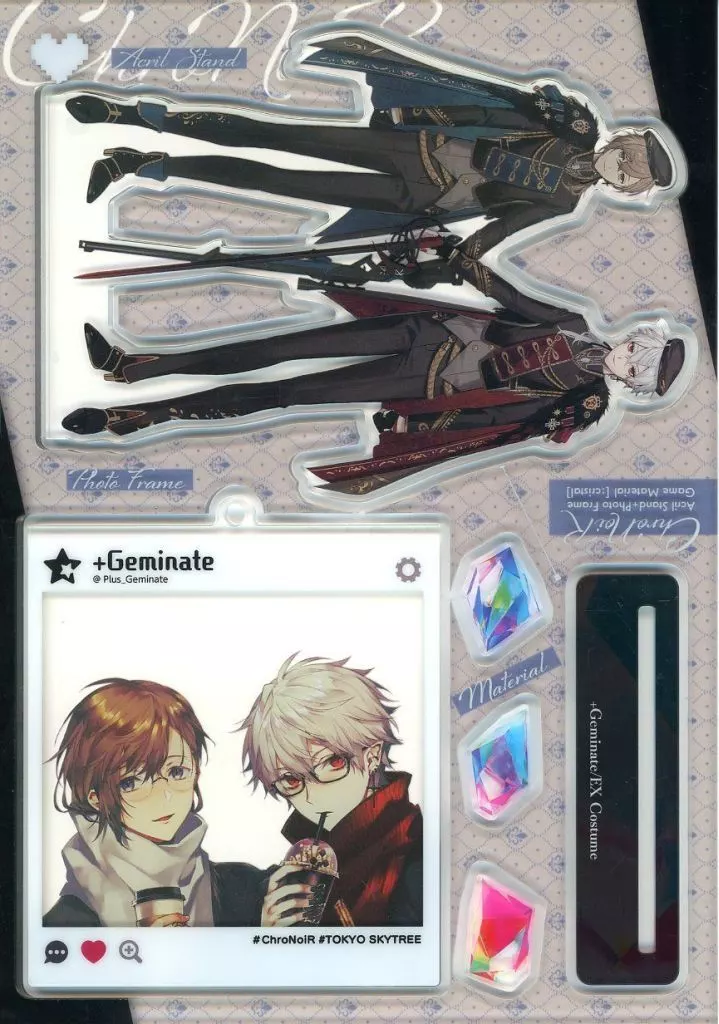 【にじさんじ】アクリルスタンド＆アクリルフォト用チャームセット 叶＆葛葉(Geminate) 2023.5/ ・+Geminate