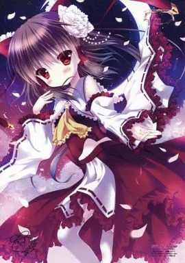 【東方Project】A4イラストカード 博麗霊夢(三輪フタバ) 2012.05/comプランニング