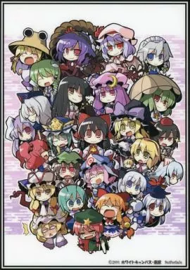 【東方Project】下敷き 博麗霊夢/他25名(茜屋) /ホワイトキャンバス