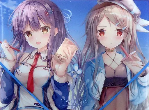 【アズールレーン】クリアフラットケース マラニー&キンバリー(花花捲&草草饅) C96/TwinBox