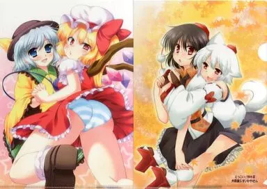 【東方Project】両面フルカラークリアファイル 文＆椛/こいし＆フラン(どっこい/榊水夏) C82/犬蕎麦＆すいかやさん