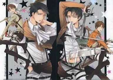【進撃の巨人】B5クリアファイル エレン・イェーガー&リヴァイ(市梨きみ&ぐさり) FALL OF WALL4/一掃g&刺傷