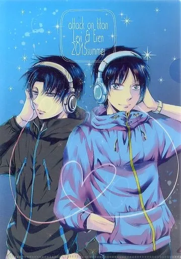 【進撃の巨人】A4クリアファイル エレン・イェーガー＆リヴァイ(ピエール) C88/aqua