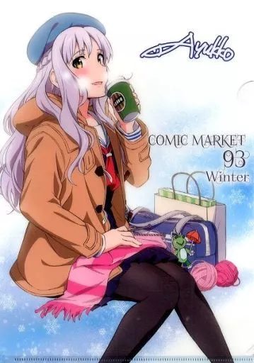 複製サイン入りA4クリアファイル 銀髪(あゆっこ) C93新刊購入特典/Forest Village＆メロンブックス_image