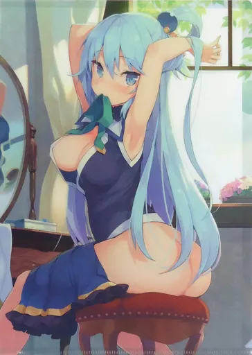 【この素晴らしい世界に祝福を!】A4クリアファイル 着替え・食事絵柄ver アクア(Tam-U) C93新刊購入特典/ハイテクペンケース＆メロンブックス