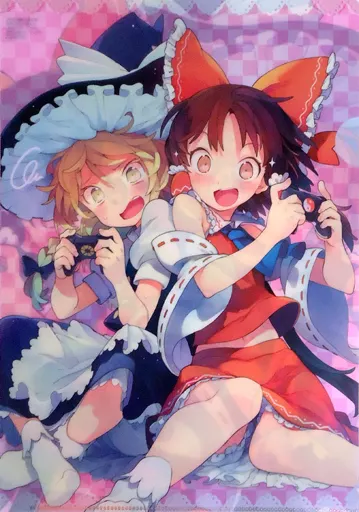 【東方Project】A4クリアファイル 博麗霊夢＆霧雨魔理沙(もりのほん) 新刊購入特典/メロンブックス