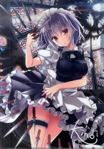 【東方Project】複製サイン入りA4クリアファイル 十六夜咲夜(kino) C93新刊購入特典/きのこのみ＆メロンブックス