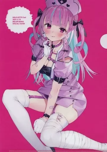 【バーチャルYouTuber】A4クリアファイル 湊あくあ(がおう) ホロケット2nd新刊購入特典/まかろん大帝&メロンブックス