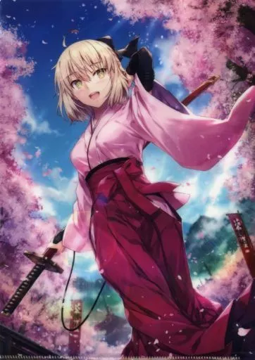 【Fate シリーズ】A4クリアファイル 沖田総司(我美蘭) エアコミケC98/でぶねこ