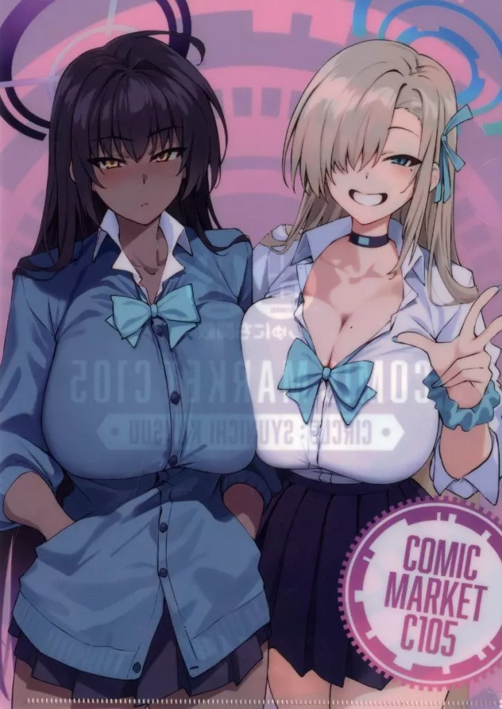 【ブルーアーカイブ】A4クリアファイル 一之瀬アスナ＆角楯カリン(しゅにち) C105/しゅにち関数