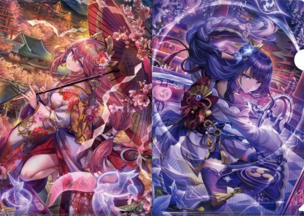 【原神】A4クリアファイル 雷電将軍＆八重神子(torino) C100/torikago